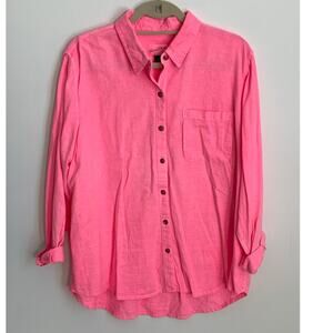 Universal Threads Linen Blend Button Down Top size XL